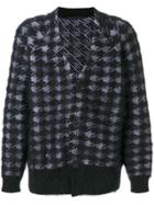 Haider Ackermann Houndstooth Fuzzy Cardigan - Black