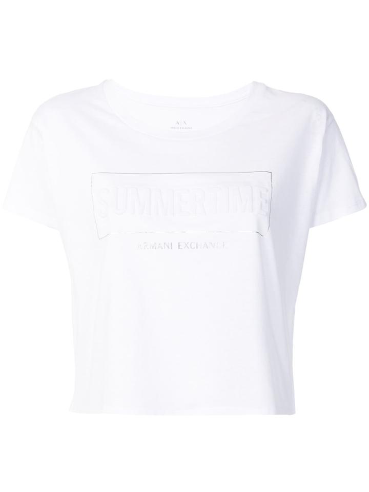 Armani Exchange Cropped T-shirt - White