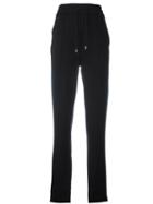 Lacoste Straight-leg Track Pants, Women's, Size: 38, Black, Cotton/polyamide/spandex/elastane/viscose