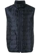 Michael Kors High Neck Gilet, Men's, Size: Large, Blue, Polyester