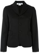 Comme Des Garçons Comme Des Garçons Single Breasted Cropped Blazer, Women's, Size: Xs, Black, Polyester/cupro/wool