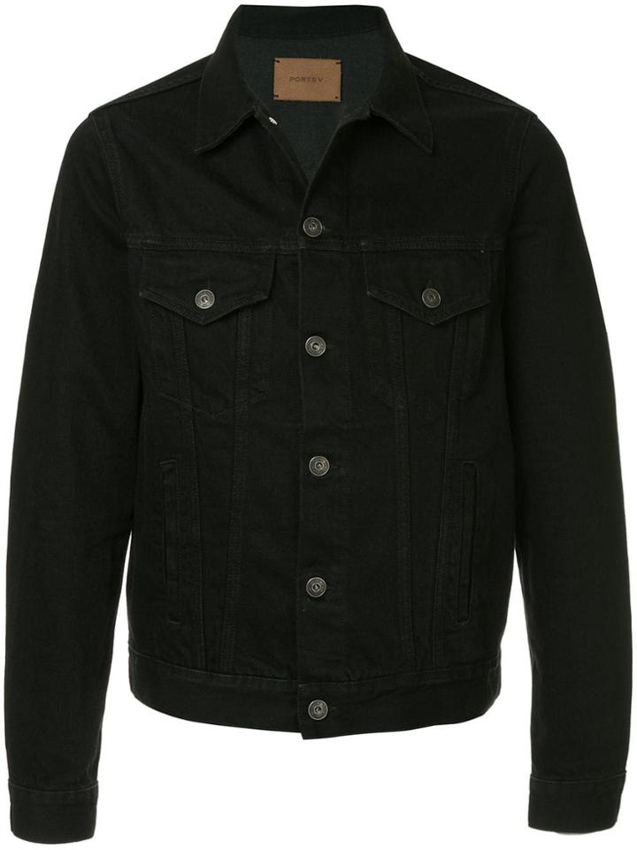 Ports V Denim Jacket - Black