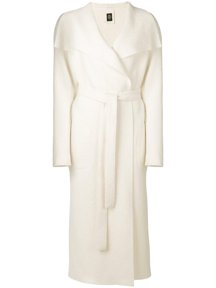 Eleventy Long Duster Coat - White