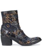 Fauzian Jeunesse Embroidered Ankle Boots - Blue