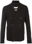 Rick Owens - Double Breasted Blazer - Men - Cotton/linen/flax/cupro/virgin Wool - 50, Black, Cotton/linen/flax/cupro/virgin Wool