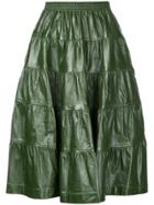 Jw Anderson Tiered Skirt - Green