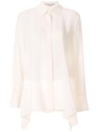 Stella Mccartney Long-line Draped Shirt - White