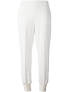 Stella Mccartney Julia Trousers, Women's, Size: 38, White, Cotton/spandex/elastane/acetate/rayon