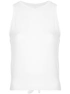Nimble Activewear Tie Up Gather Tank Top - White