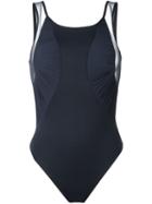 La Perla Cool Draping Bodysuit, Women's, Size: 44, Blue, Polyamide/spandex/elastane