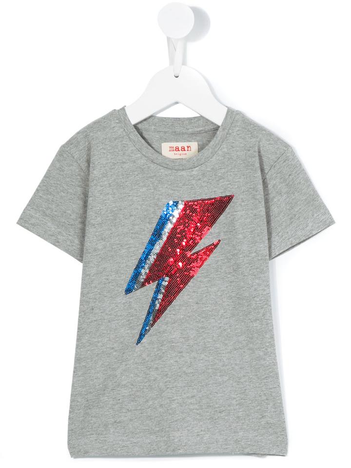 Maan Sequin Lightening Bolt T-shirt, Boy's, Size: 6 Yrs, Grey