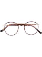 Moscot 'zev' Glasses, Brown, Metal/acetate