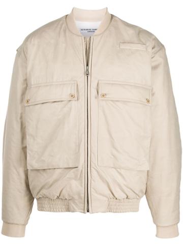 Katharine Hamnett London Oversized Bomber Jacket - Neutrals