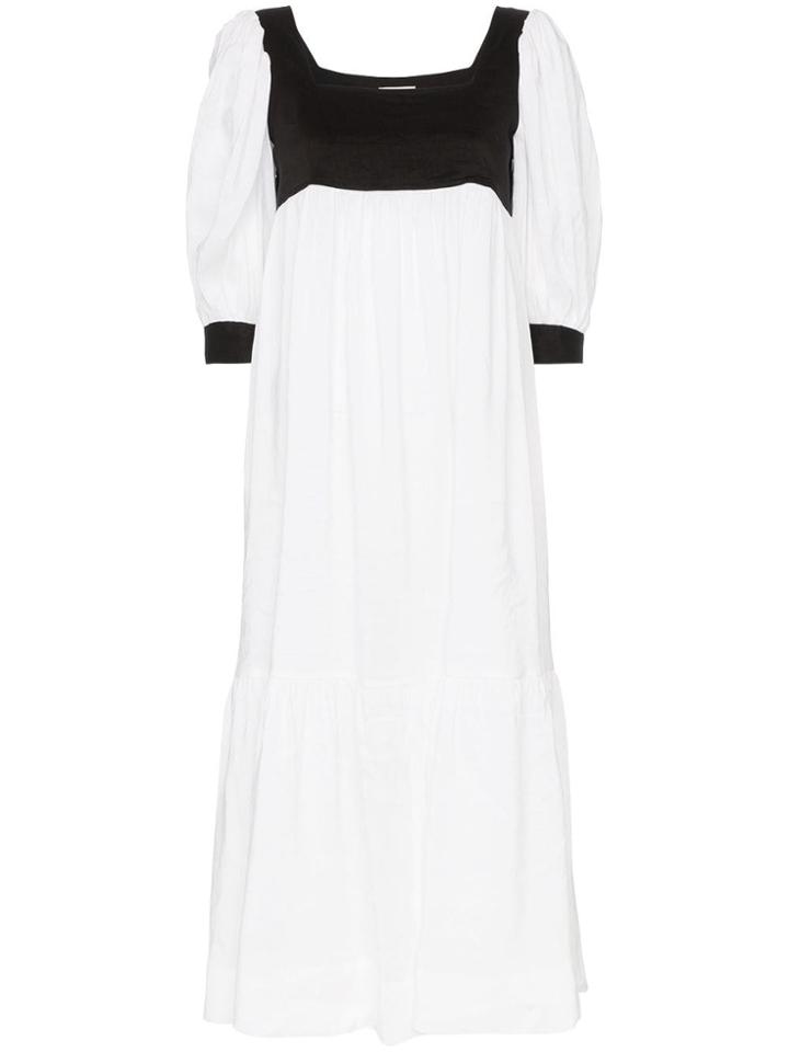 Maryam Nassir Zadeh Blouson Sleeve Empire Dress - White