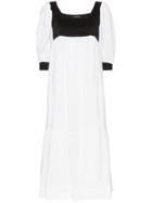 Maryam Nassir Zadeh Blouson Sleeve Empire Dress - White