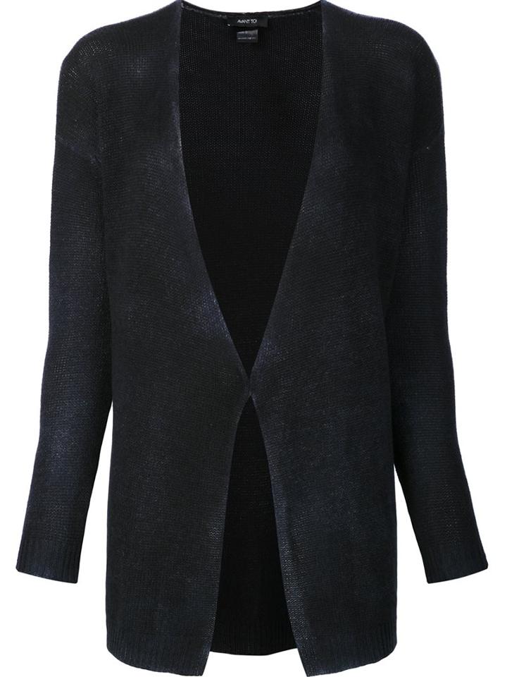 Avant Toi Open Closure Cardigan, Women's, Size: Small, Black, Cashmere