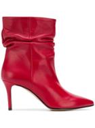 Marc Ellis Ruched Ankle Boots - Red
