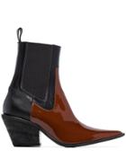 Haider Ackermann Black And Brown Buffalo 60 Leather Western Boots