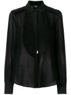 Elisabetta Franchi Stretch Button Shirt - Black