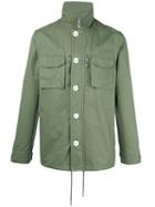 Han Kj0benhavn Roll Neck Shirt Jacket, Men's, Size: Large, Green, Cotton