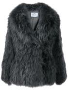 Prada Oversized Fur Coat - Grey
