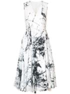 Forme D'expression - Pleated Wrap Dress - Women - Cotton/linen/flax - 40, White, Cotton/linen/flax