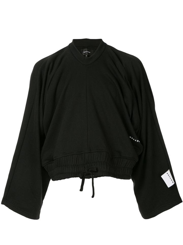 Botter Cropped Oversized Sweatshirt - Black