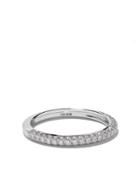 De Beers 18kt White Gold Db Darling Half Pavé Diamond Band -