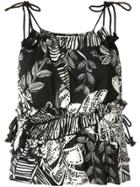 See By Chloé Floral Print Vest - Black