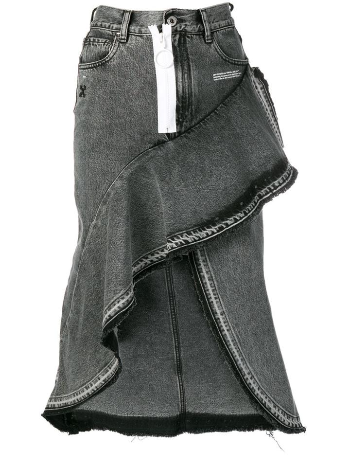 Off-white Asymmetrical Skirt - Grey