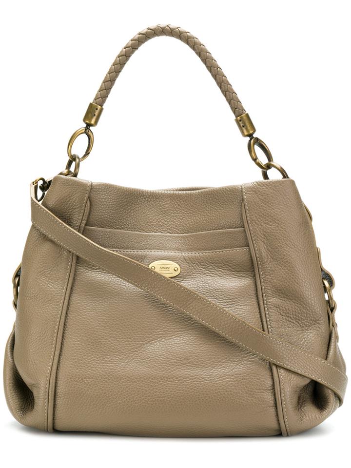 Armani Collezioni Slouch Shoulder Bag - Nude & Neutrals