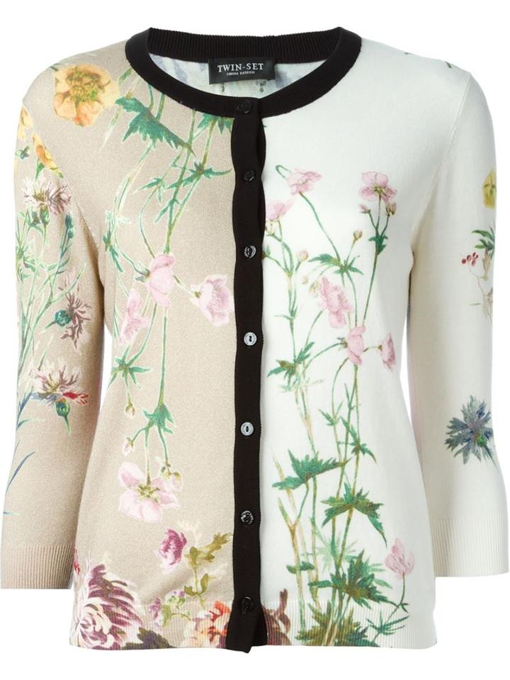 Twin-set Floral Print Cardigan