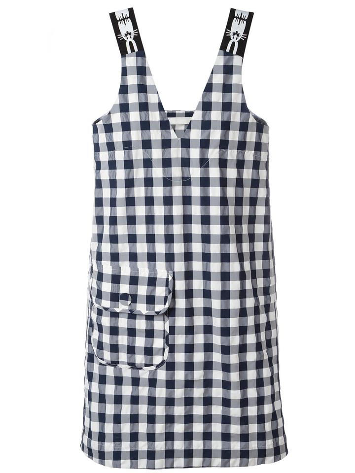 Peter Jensen Gingham Shift Dress, Women's, Size: Xs, Blue, Cotton/polyamide
