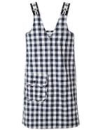 Peter Jensen Gingham Shift Dress, Women's, Size: Xs, Blue, Cotton/polyamide