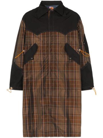 Boramy Viguier Checked Parka Coat - Brown