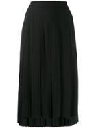 Nº21 Pleated Asymmetric Skirt - Black