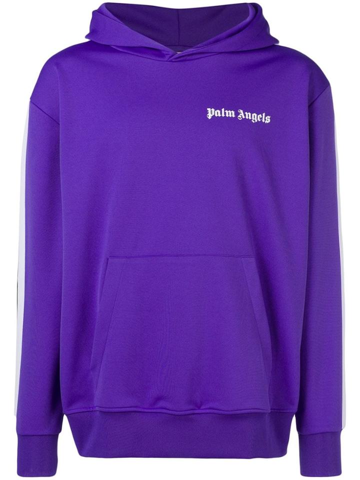 Palm Angels Side Stripes Hoodie - Purple
