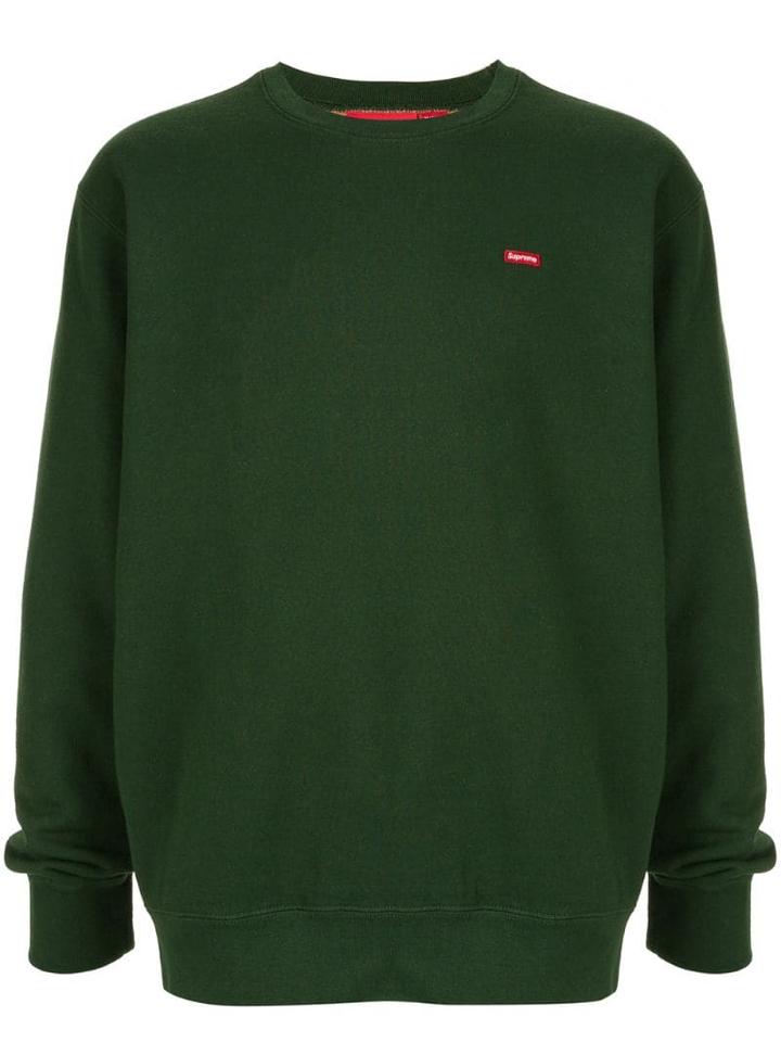 Supreme Contrast Crewneck Sweatshirt - Green