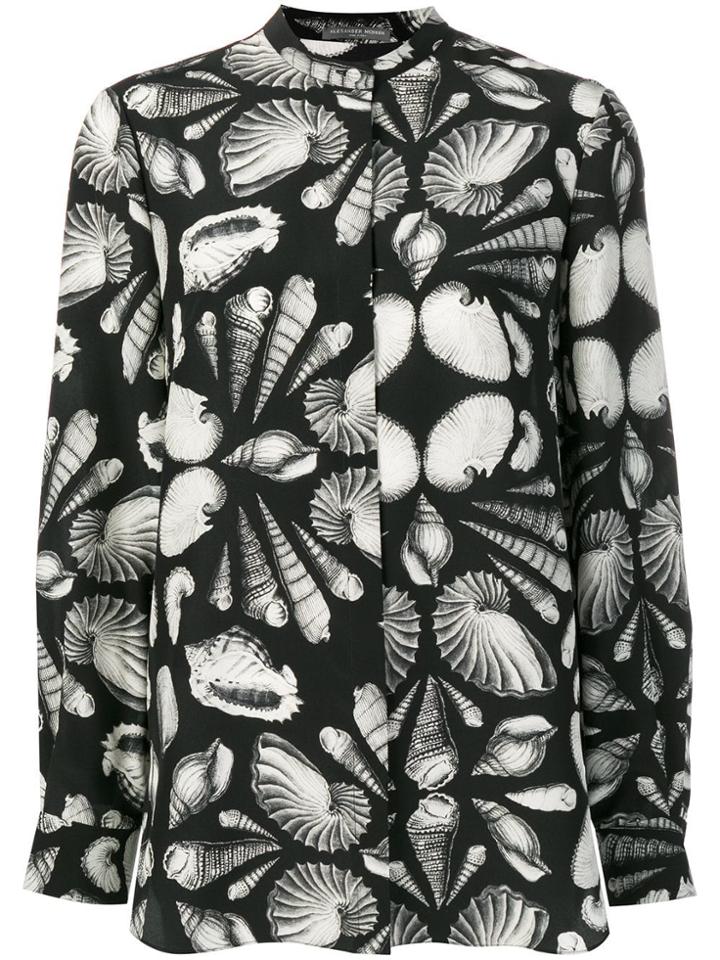 Alexander Mcqueen Seashell Printed Blouse - Black