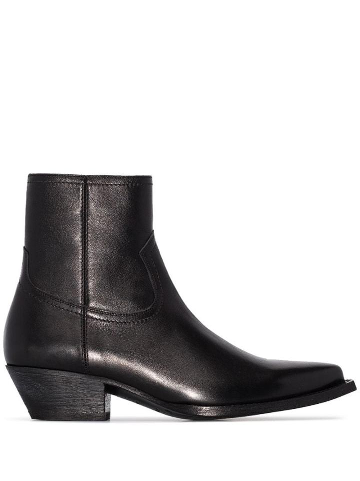 Saint Laurent Lukas 40mm Cowboy Boots - Black