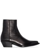 Saint Laurent Lukas 40mm Cowboy Boots - Black