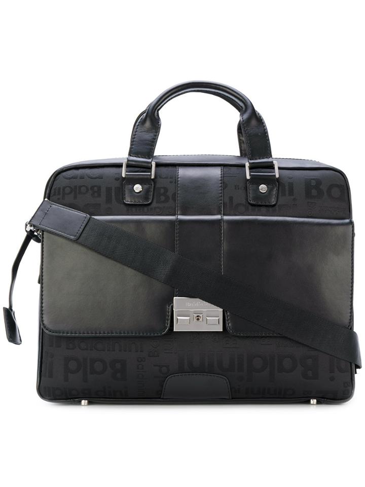 Baldinini Buckled Messenger Tote - Black