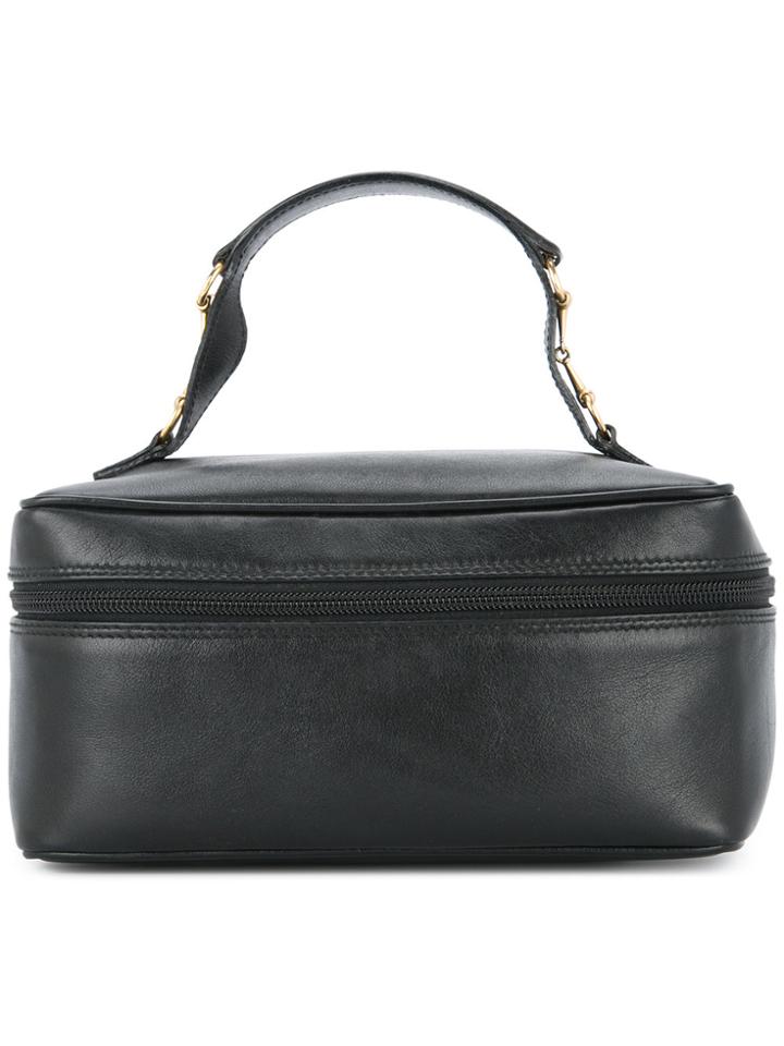 Gucci Vintage Horsebit Detail Cosmetic Tote - Black