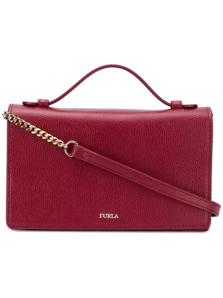 Furla Foldover Top Bag - Red
