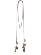 Samira13 Silver Charm Necklace, Women's, Black