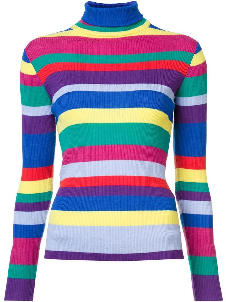 Mira Mikati Striped Turtleneck Sweater, Women's, Size: 38, Merino