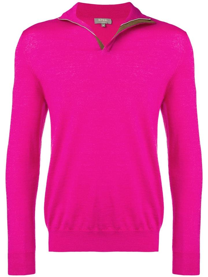N.peal The Regent Half-zip Jumper - Pink