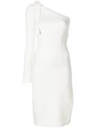 P.a.r.o.s.h. Slim Fit Off-shoulder Dress - White