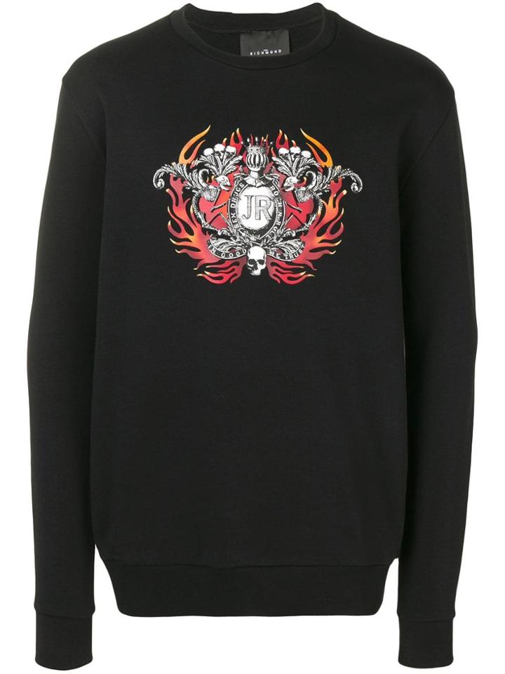 John Richmond Kenton Logo Printed Sweatshirt - Black