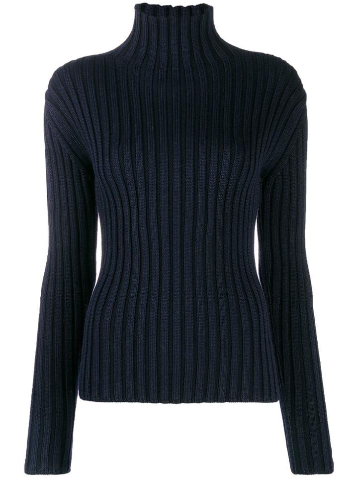 Chloé Ribbed Roll Neck Jumper - Blue